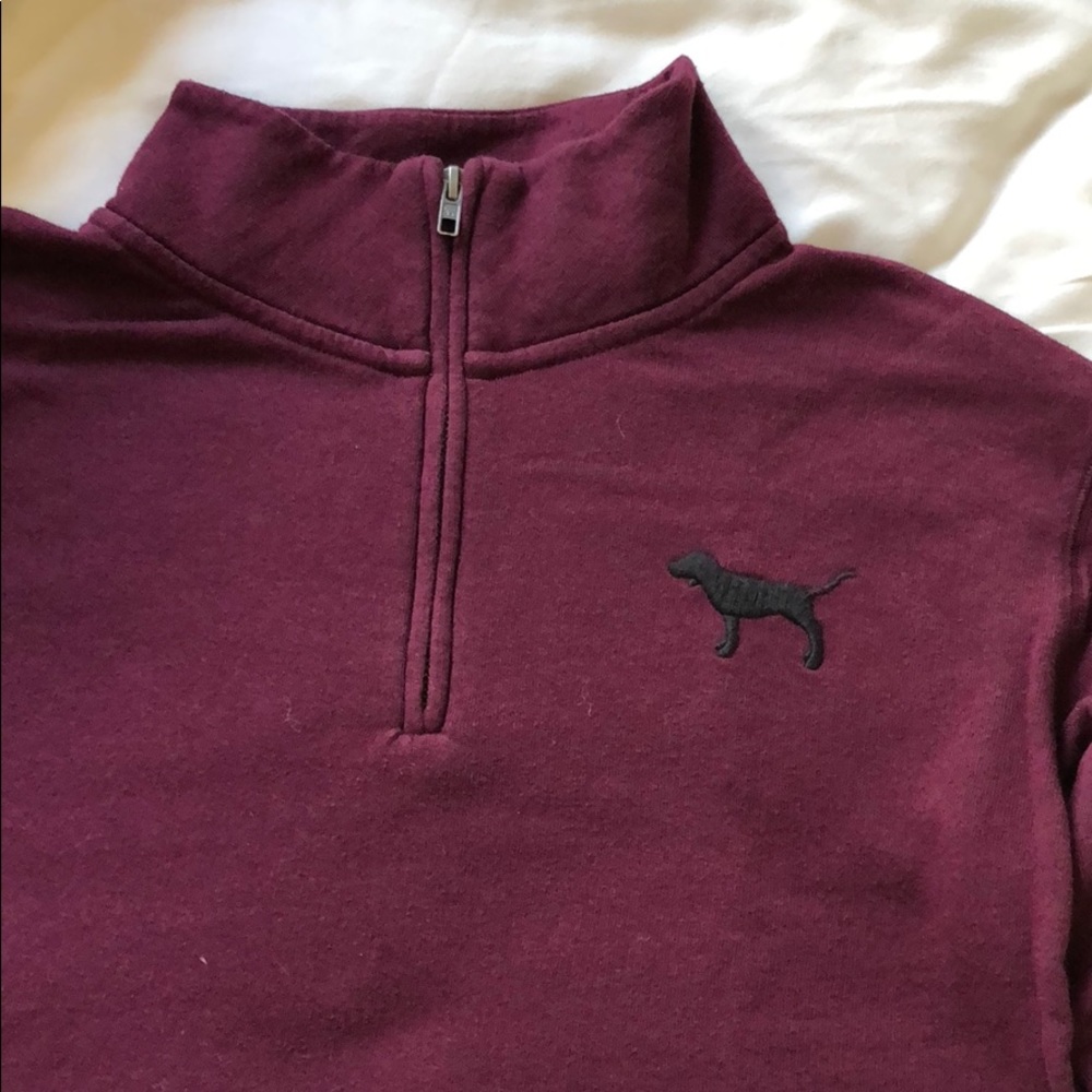 Pink Dog Maroon Quarter Zip